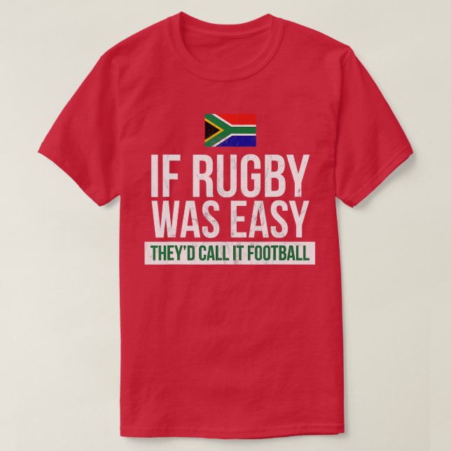 T-shirt Rugby de rugby d'Afrique du Sud drôle (Design devant)