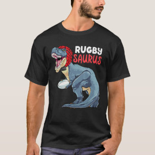 T-shirt Rugby Dinosaur Rex Rugby Saurus Sports Rugby Jouer