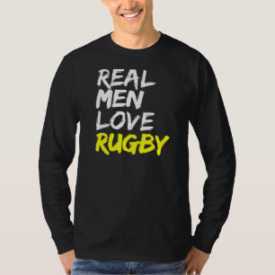 T-shirt Rugby Dit Mens Rugby Club Les vrais hommes aiment