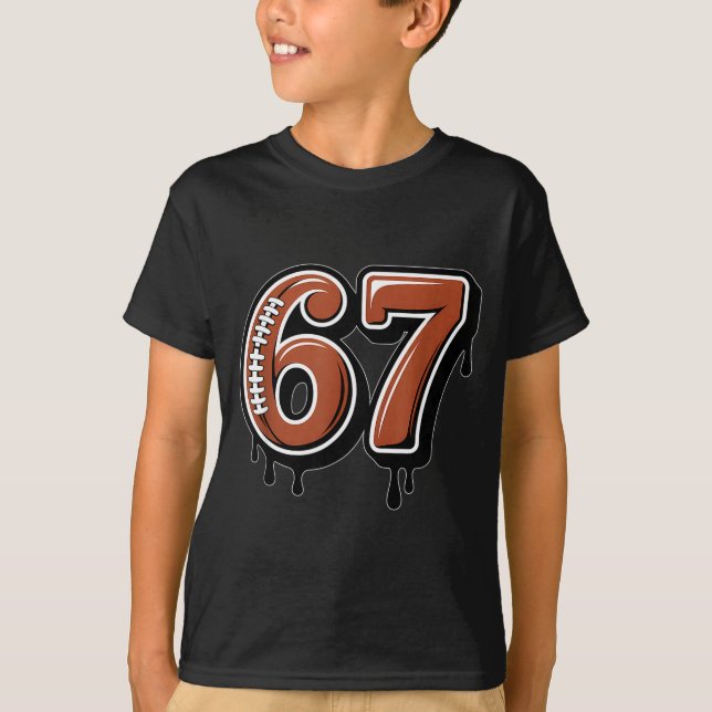 T-shirt Rugby Drip Number 67 Player Or 67th Birthday Six S (Devant)