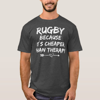 T-shirt Rugby drôle dire thérapie rugby coach rugby