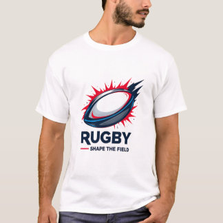T-shirt Rugby – Façonnez le Terrain Graphique d'Action