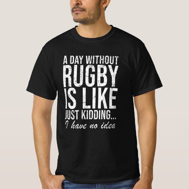 T-shirt Rugby Funny Dire un cadeau (Devant)