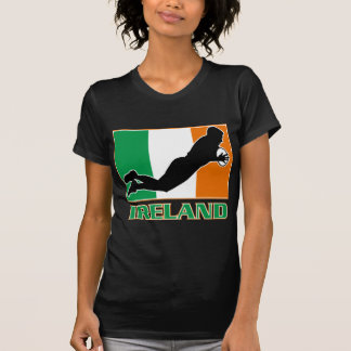 T-shirt rugby jouant le drapeau de l'Irlande d'essai de