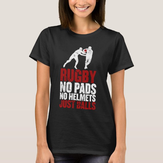 T-shirt Rugby Juste Balls Joueurs Et Fans (Devant)