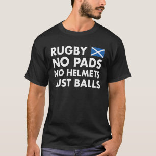 T-shirt Rugby No Pads No Casques Just Balls Scotland Rugby