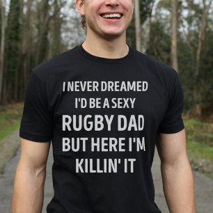 T-shirt Rugby Papa Drôle Papa Blague