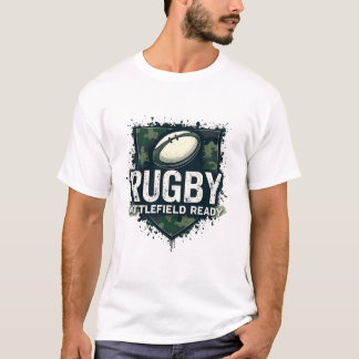 T-shirt Rugby – Prêt pour le Champ de Bataille Militaire G