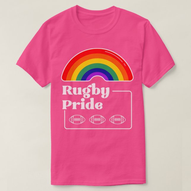 T-shirt Rugby Pride LGBTQIA Gay (Design devant)