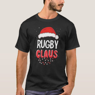 T-shirt Rugby Santa Claus Costume correspondant à Noël Pre