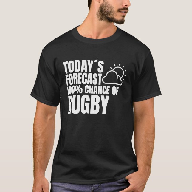 T-shirt Rugby Saying Rugby Club Weather Preview Rugby (Devant)