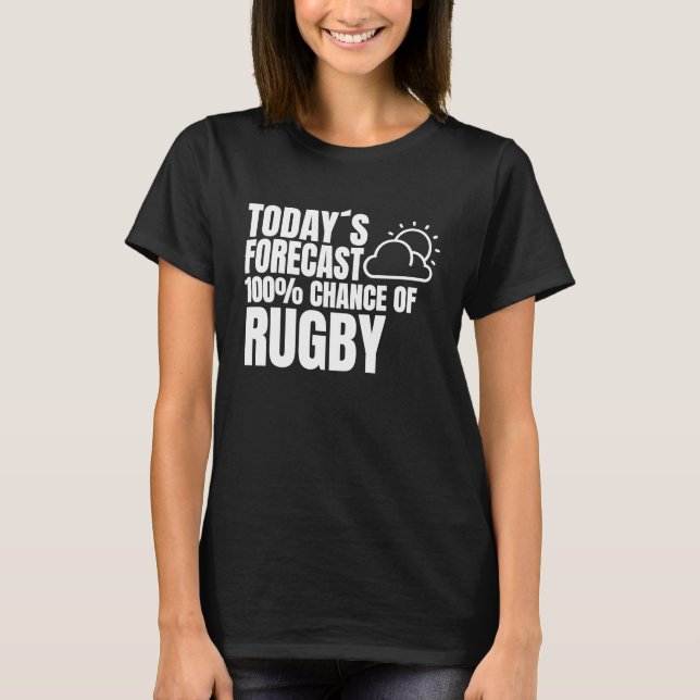 T-shirt Rugby Saying Rugby Club Weather Preview Rugby (Devant)