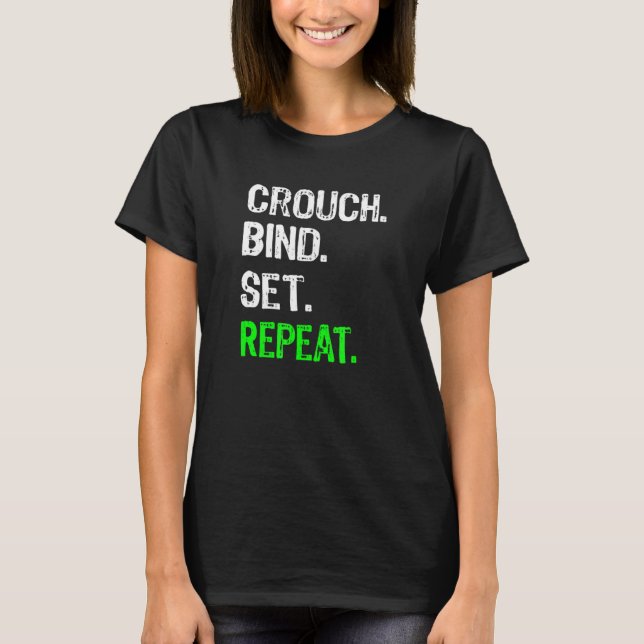 T-shirt Rugby Scrum Crouch Bind Set Répétition (Devant)