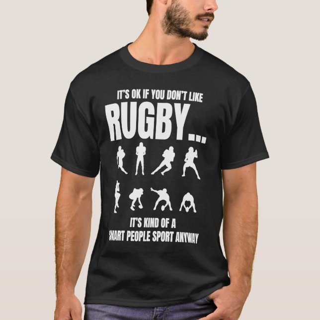 T-shirt Rugby Smart People Sport Player Coach Sports Graph (Devant)