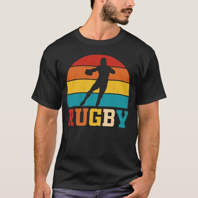 T-shirt Rugby Sport Lover - Joueur de rugby Coach Retro (Devant)