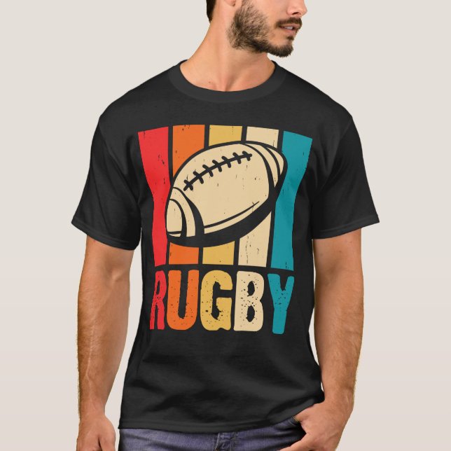 T-shirt Rugby Sport Lover - Joueur de rugby Coach Retro (Devant)