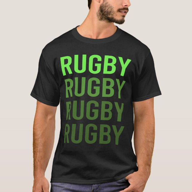 T-shirt Rugby vert dégradé (Devant)