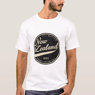 T-shirt Ruggershirts Retro Nouvelle-Zélande Rugby