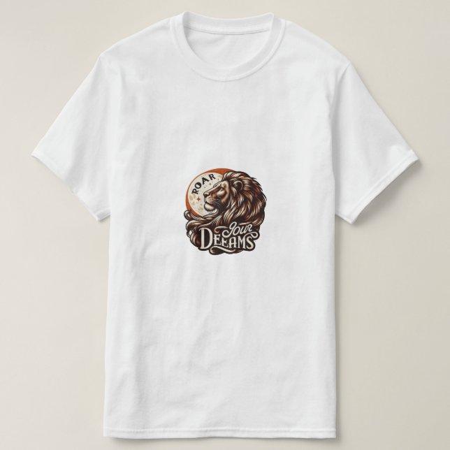T-shirt rugir par lion (Design devant)