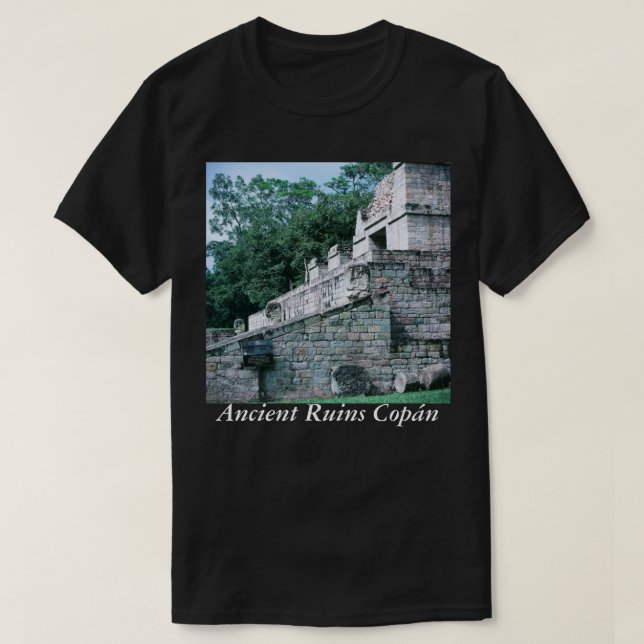 T-shirt Ruines mayas antiques Copan Honduras Photo Conçu (Design devant)