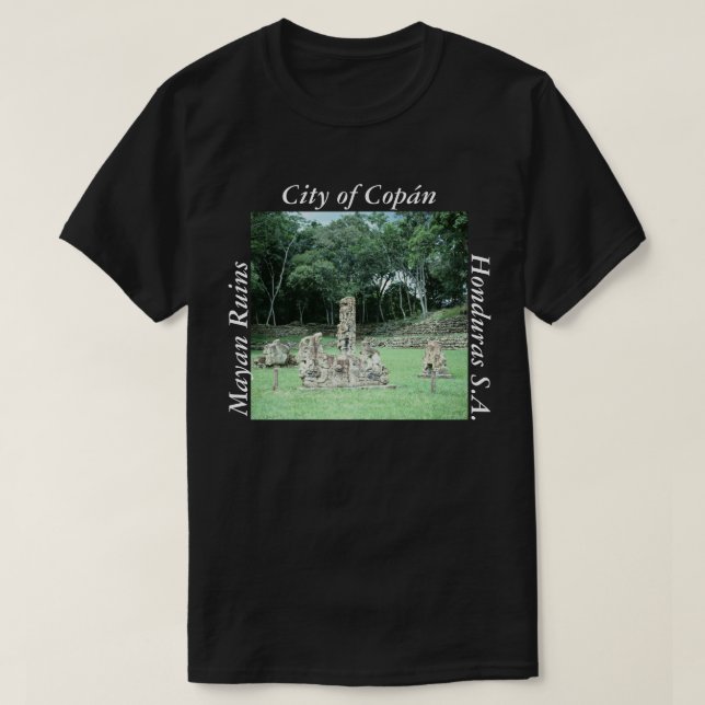 T-shirt Ruines mayas antiques Copan Honduras Photo Design (Design devant)