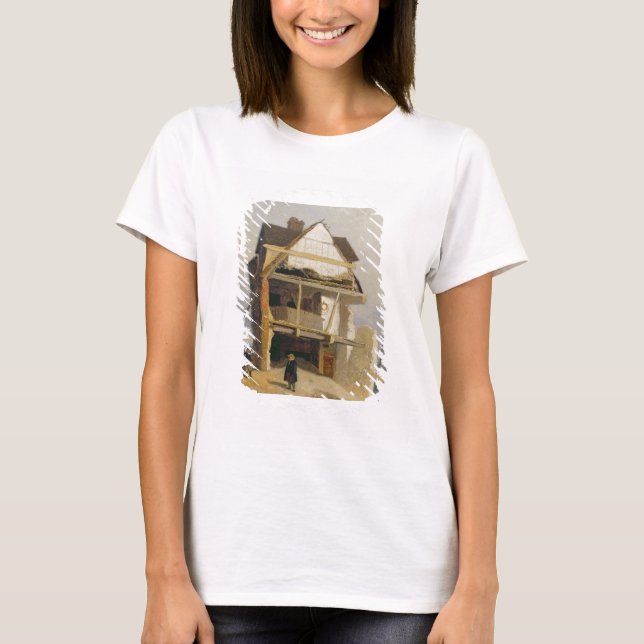 T-shirt Ruins House, c.1807-10 (huile sur meule montée (Devant)