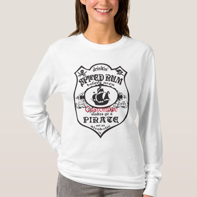 T-shirt Rum épicé Pirate Boisson Thunder_Cove   (Devant)