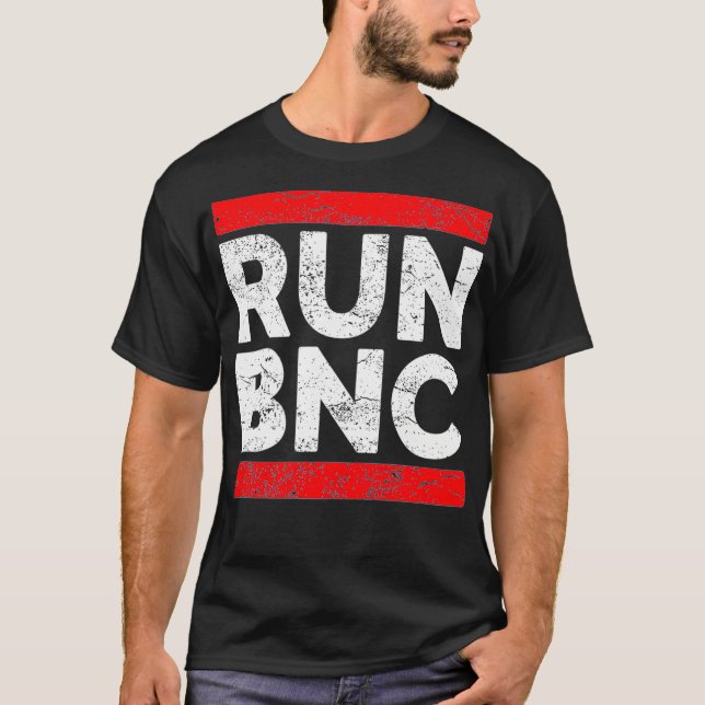 T-shirt RUN BNC Funny Audio EngineerSound Engineer Premium (Devant)