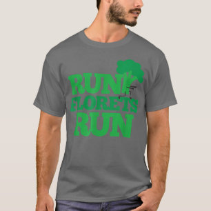 T-shirt Run Florets Run Funny Vegetariens Broccoli Running