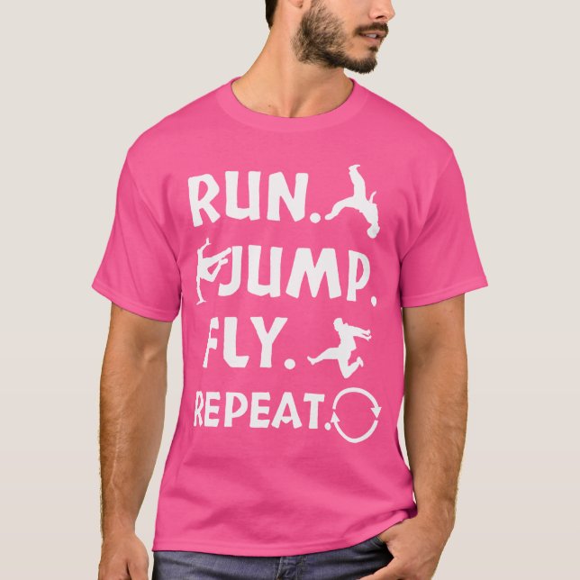 T-shirt Run Jump Fly Parkour Gift Shirt Freerunning (Devant)