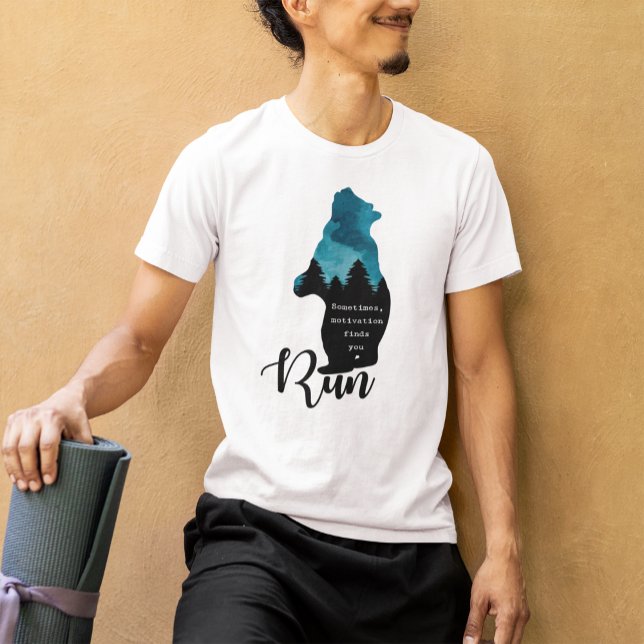 T-shirt Run Motivation Trouve Vous Drôle Ours Graphique (Créateur téléchargé)