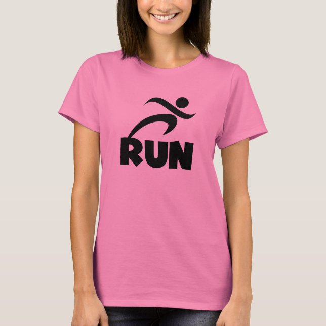 T-shirt RUN noir (Devant)