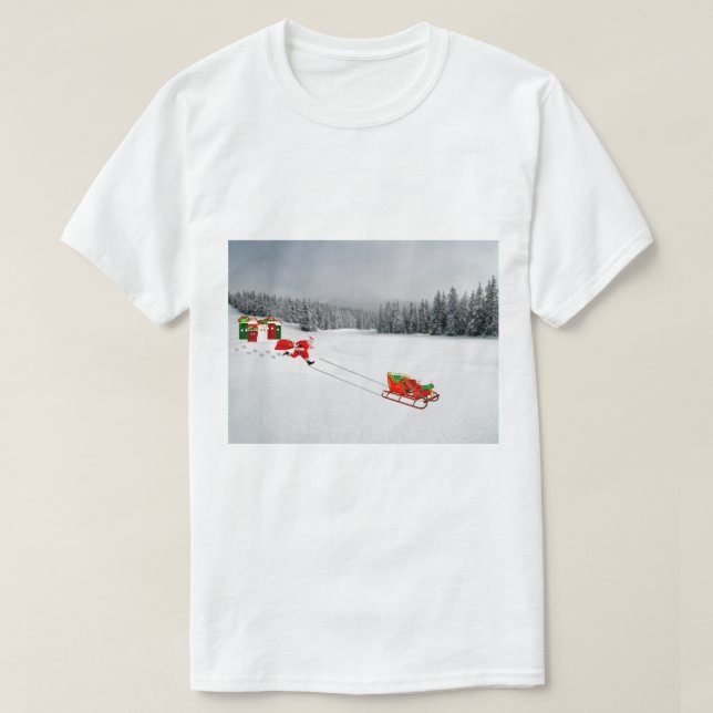 T-shirt Runaway Sleigh Unisex (Design devant)