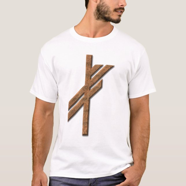 T-shirt Rune viking - chance - rouille (Devant)