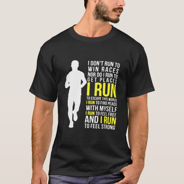 T-shirt Runner - Running - I Run. (Devant)