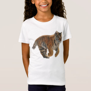 T-Shirt Running Amur Tiger Cub Wildlife Art
