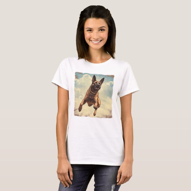 T-shirt Running Belge Malinois (Devant entier)