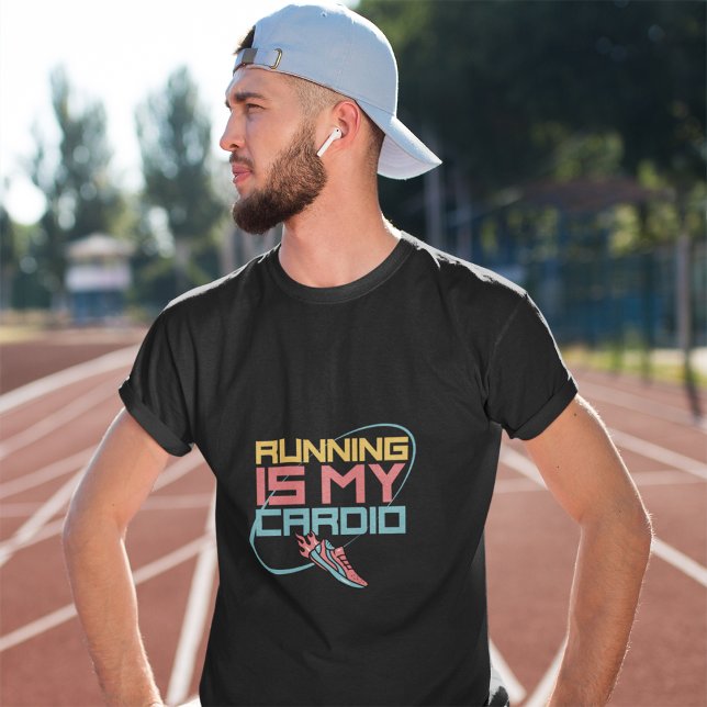 T-shirt Running Est Mon Cardio | Louveur en cours (Créateur téléchargé)