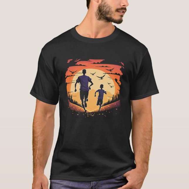 T-shirt Running Exercise for Fitness Enthusiasts Father an (Devant)