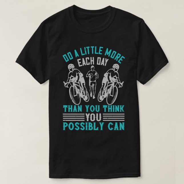T-shirt Running Faites un peu plus que vous ne pensez (Design devant)