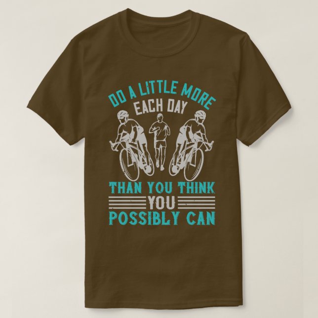 T-shirt Running Faites un peu plus que vous ne pensez (Design devant)