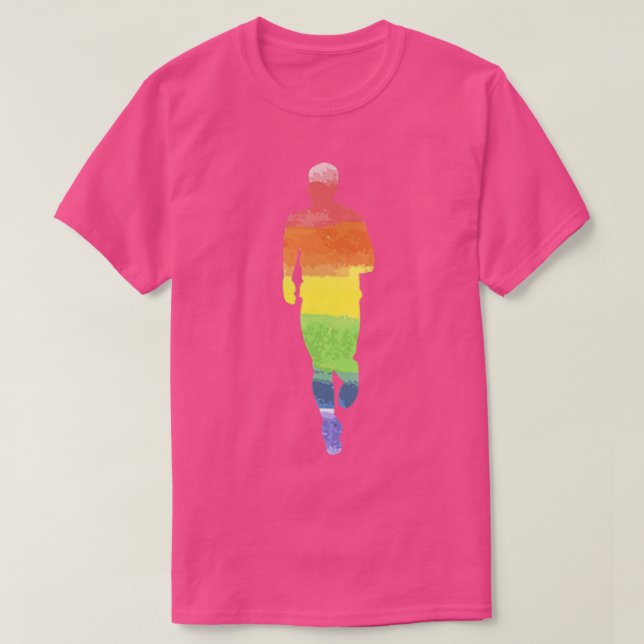 T-shirt Running LGBTQ Pride Month for Runner or Jogger Rai (Design devant)
