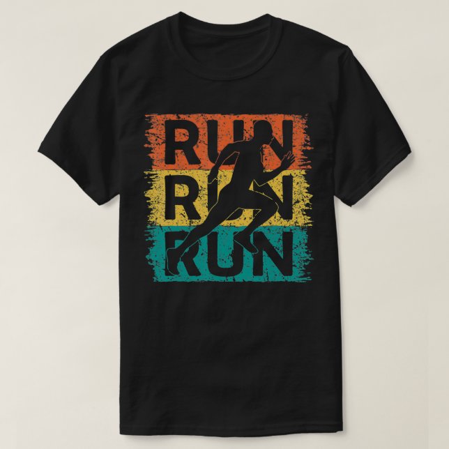 T-shirt Running Lovers Cool Retro Run Marathon Runner Mara (Design devant)