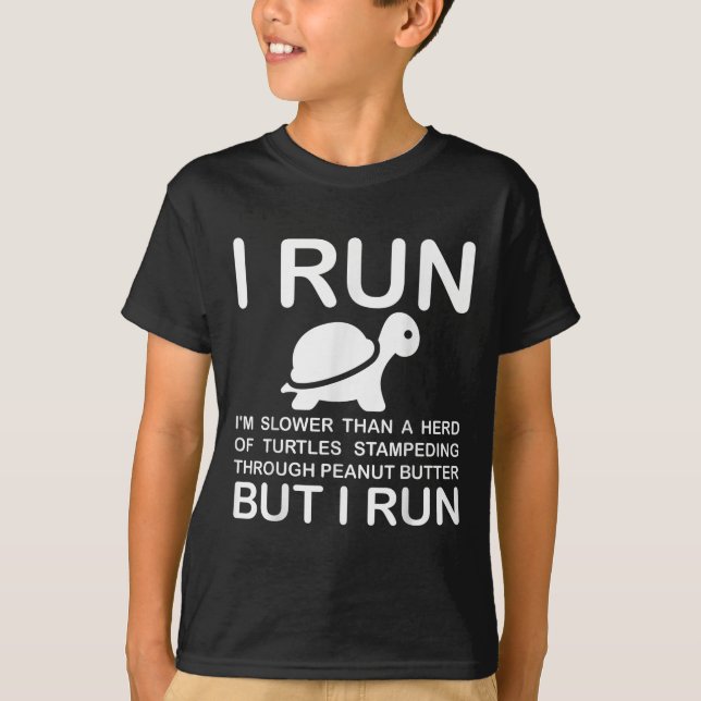 T-shirt Running Motivation Turtle  (Devant)