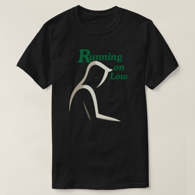 T-shirt Running on Low Human Silhouette – Calm Low Energy  (Design devant)