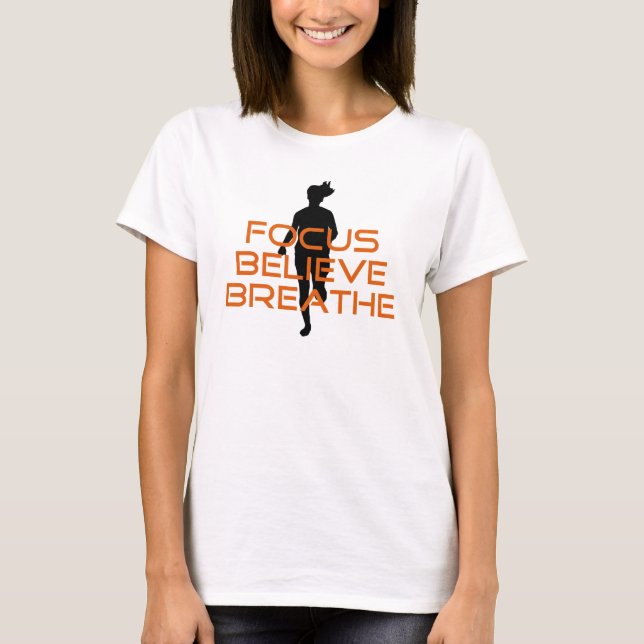 T-shirt Running Orange Focus (Devant)