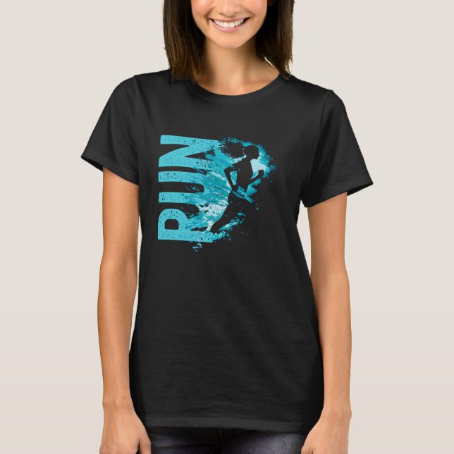 T-shirt Running Walking  Runner Girls Women  1 (Devant)