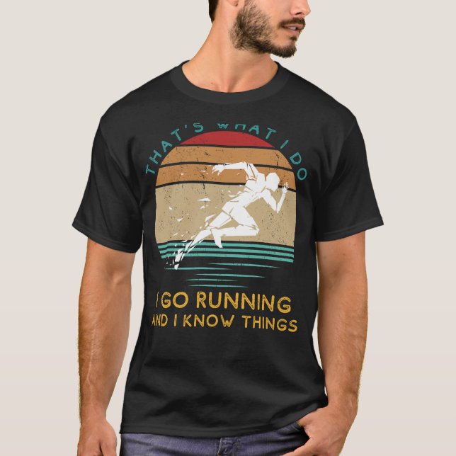 T-shirt Running Whiz : Strides & Quirky Insights Fun Tee o (Devant)