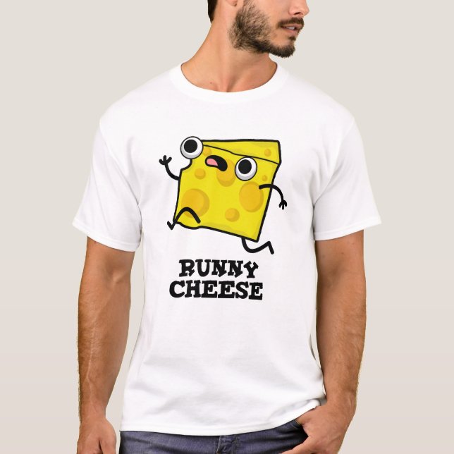 T-shirt Runny Cheese Funny Food Pun (Devant)