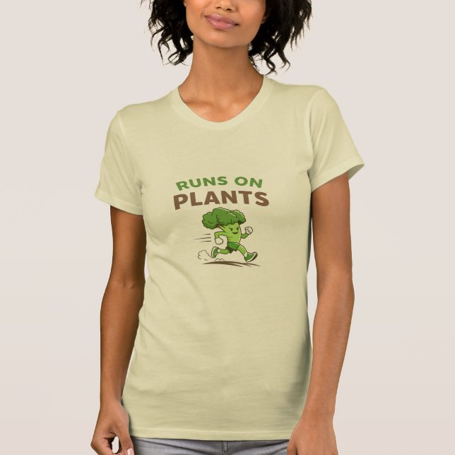T-shirt Runs on Plants (Devant)